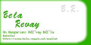 bela revay business card